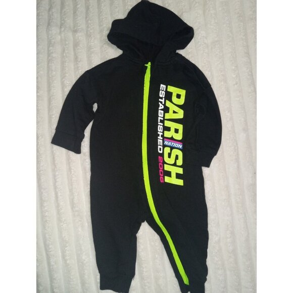 Parish Nation One-piece Hooded Outfit Boys Size 3-6 Months Fall Winter Clothes - Picture 1 of 4